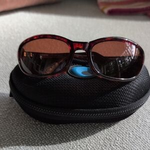 Costa Harpoon HR10 Polarized Wraparound Sunglasses Tortoise Frame with Case